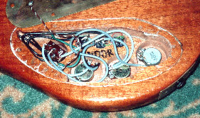 Back plate removed to show the oval cavity for the electrics